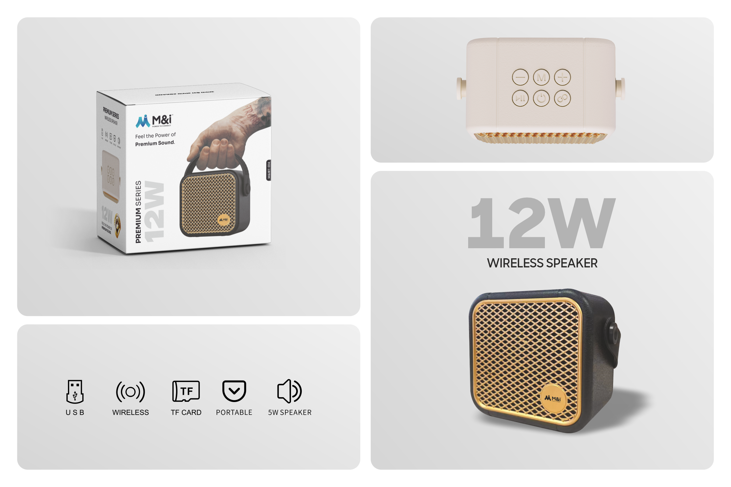M&I 014 (Premium Sound ) Bluetooth Wireless Speaker