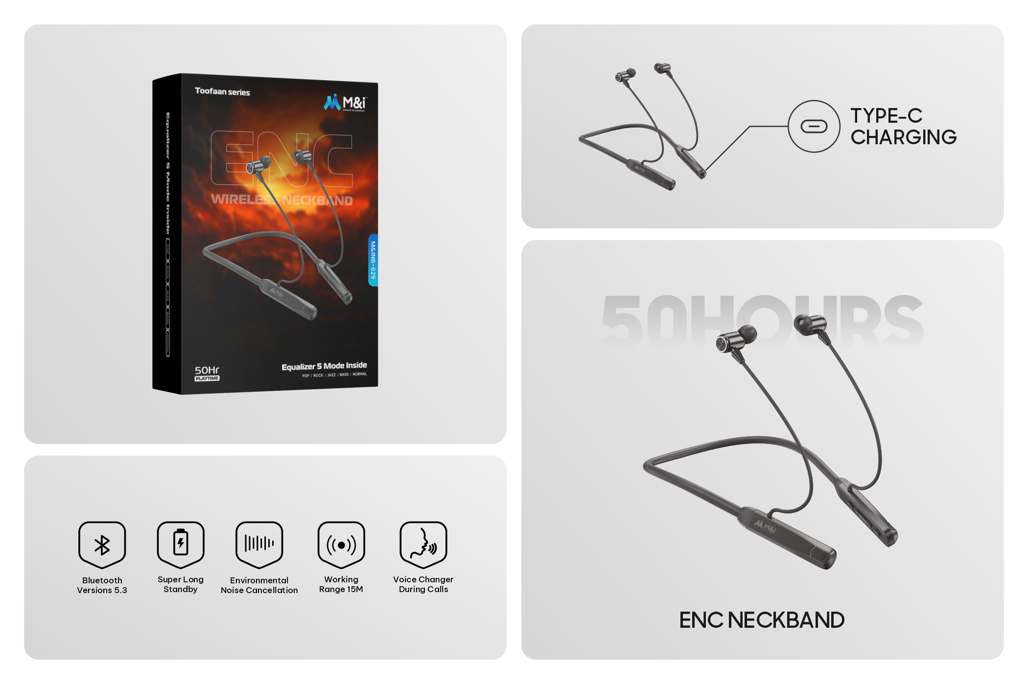M&I Toofan Series (629) ENC Neckband