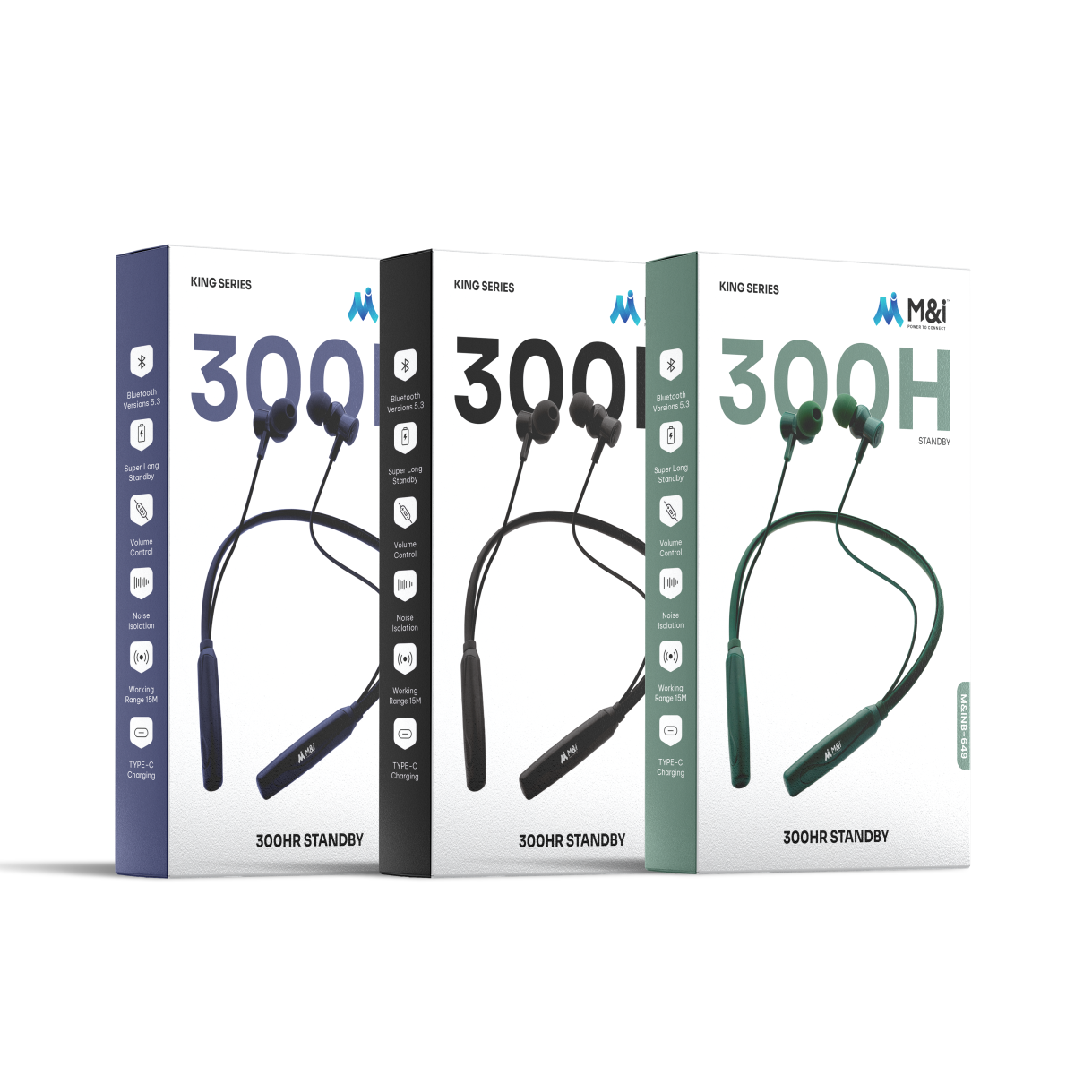 M&I King Series (649) Standby Time Wireless Neckband