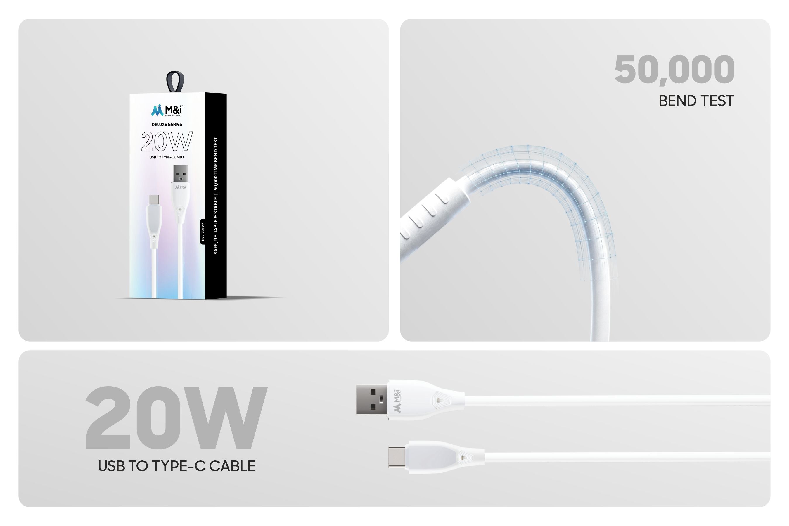 M&I 1011 TC (Deluxe Series) USB To Type-C Cable