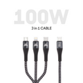 M&I 1030 3 IN 1 (Multicharge Series) 100W 3-in-1 Cable