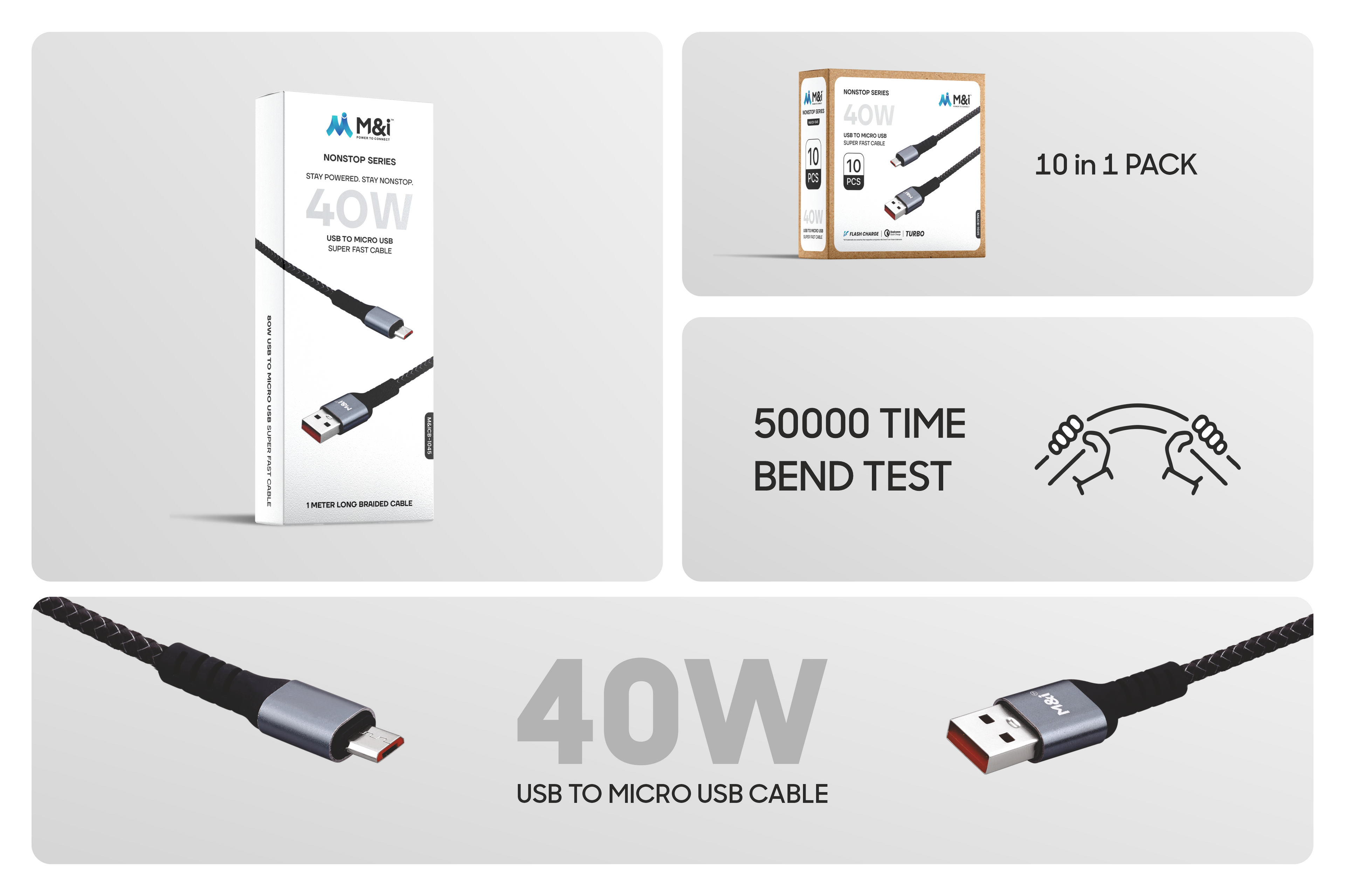 M&I 1045 V8 (Nonstop Series) Cable 1M