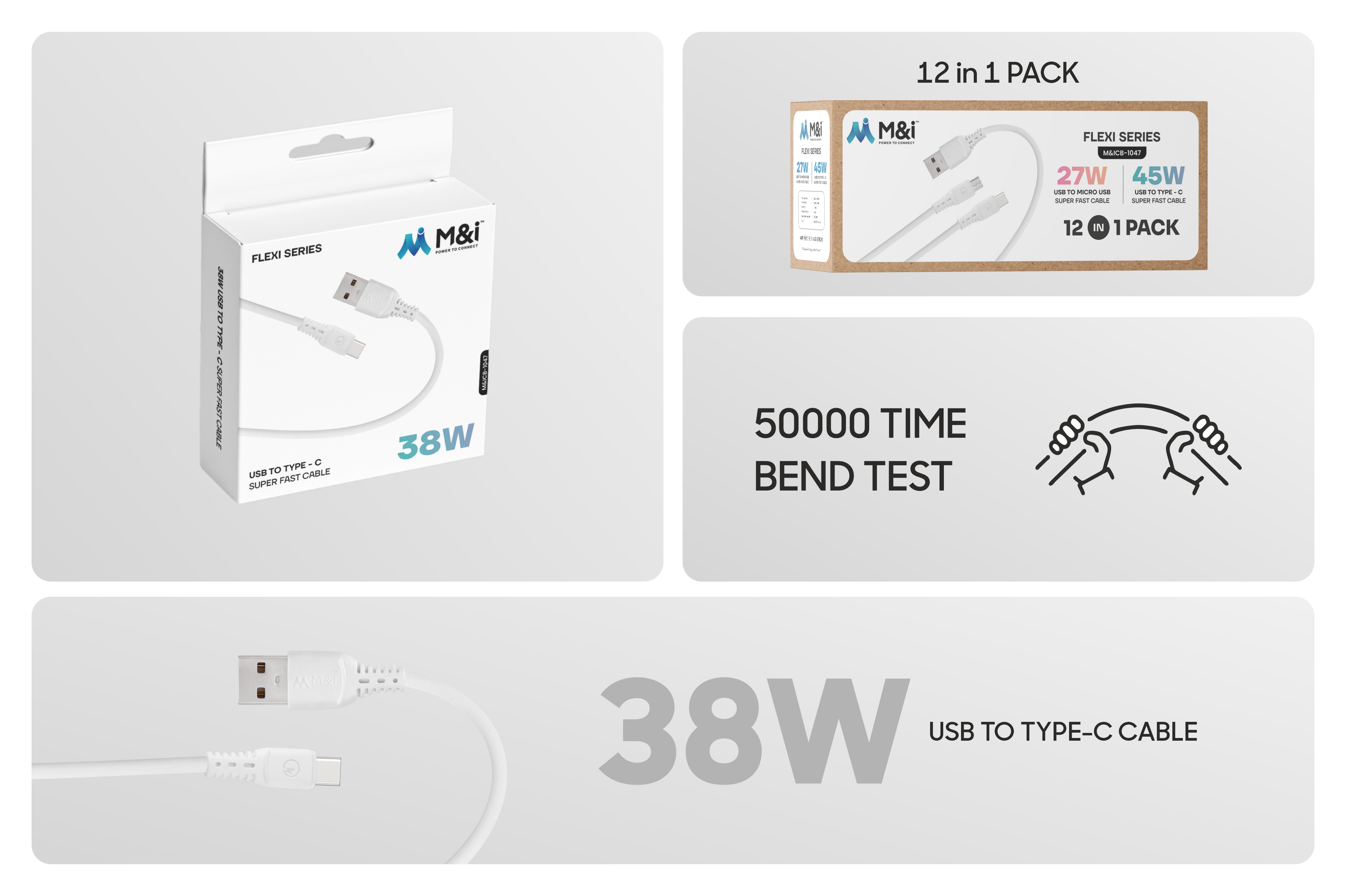 M&I 1047 TC (Flexi Series) USB To Type-C Cable