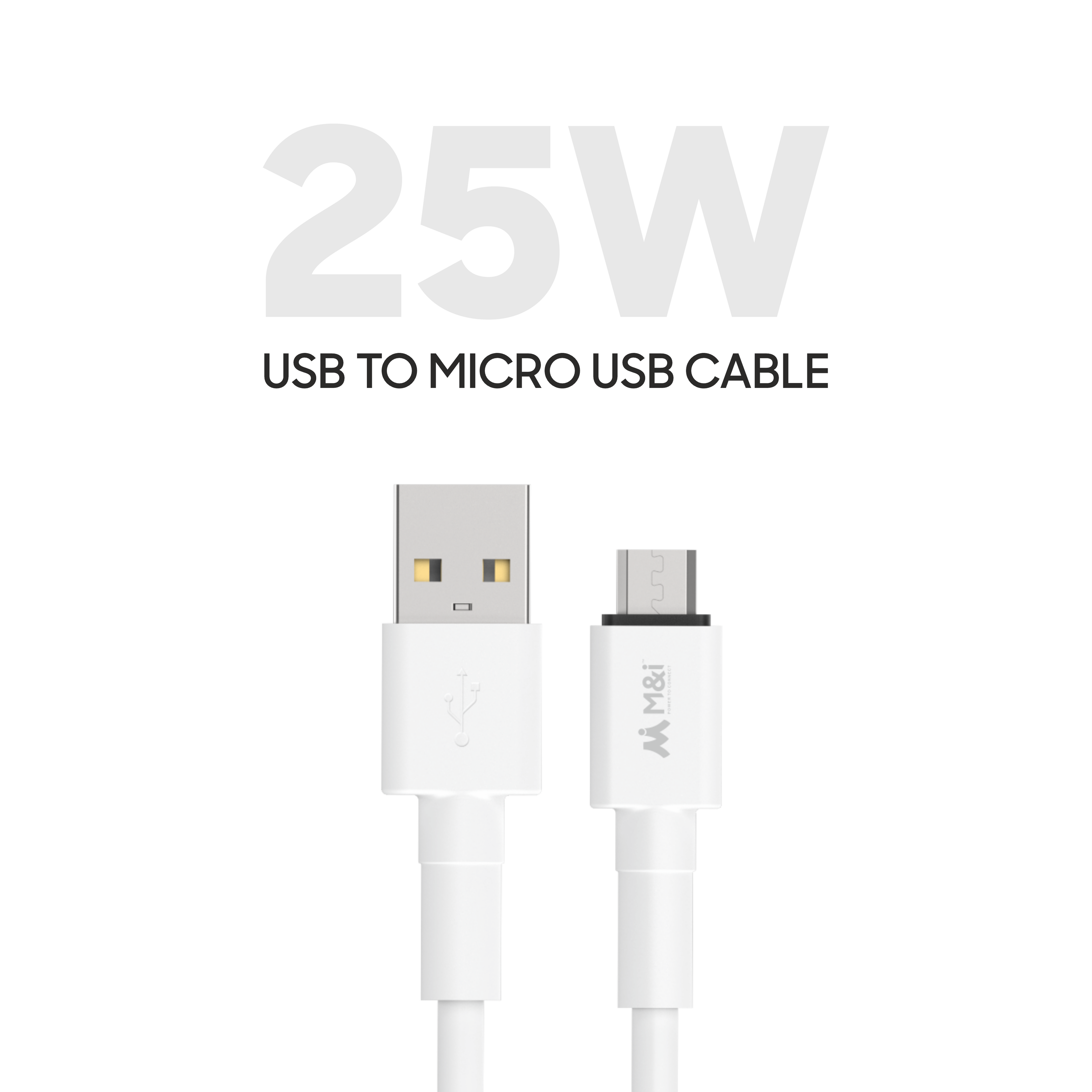 M&I 1049 V8 (Silver Series) USB To Micro USB Cable