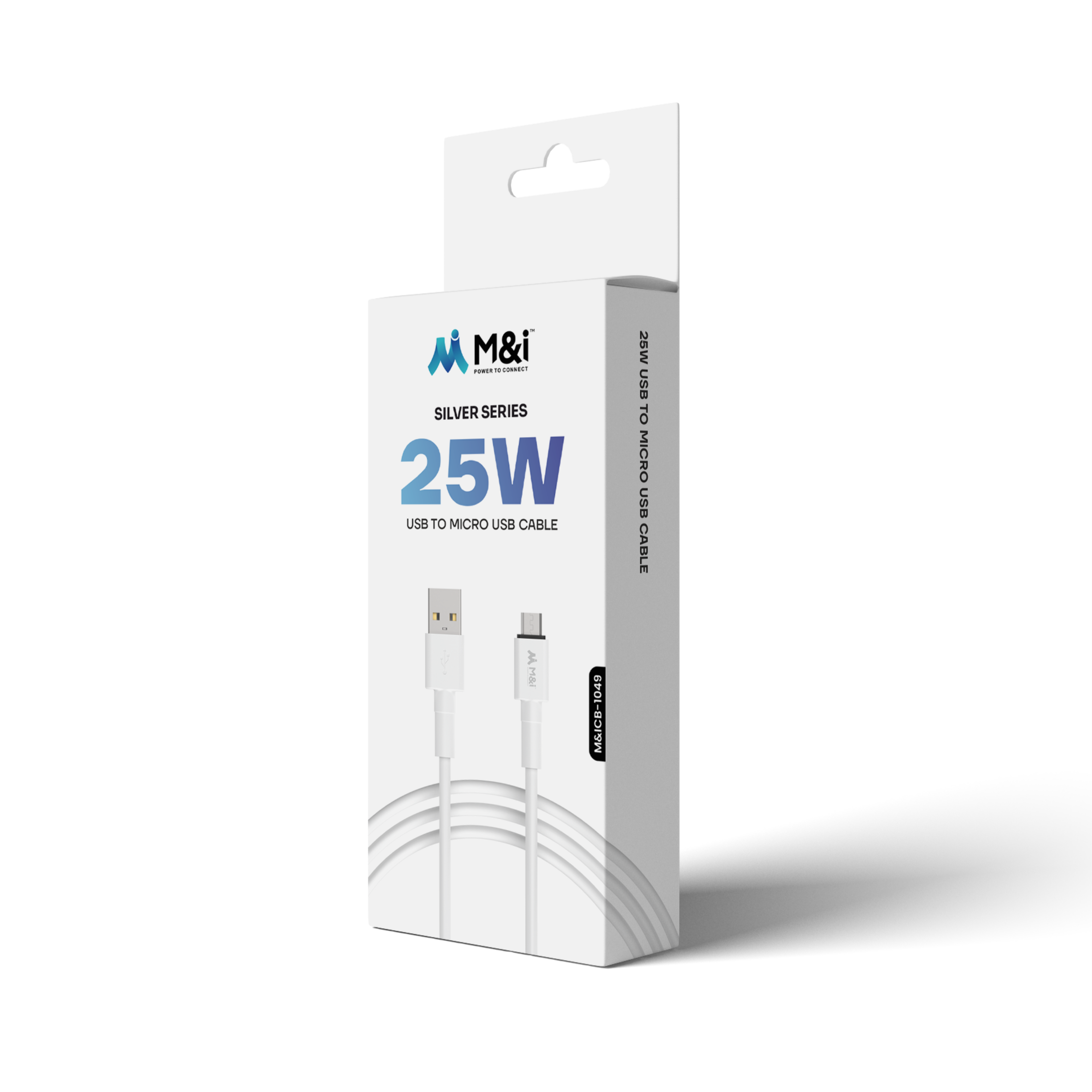 M&I 1049 V8 (Silver Series) USB To Micro USB Cable