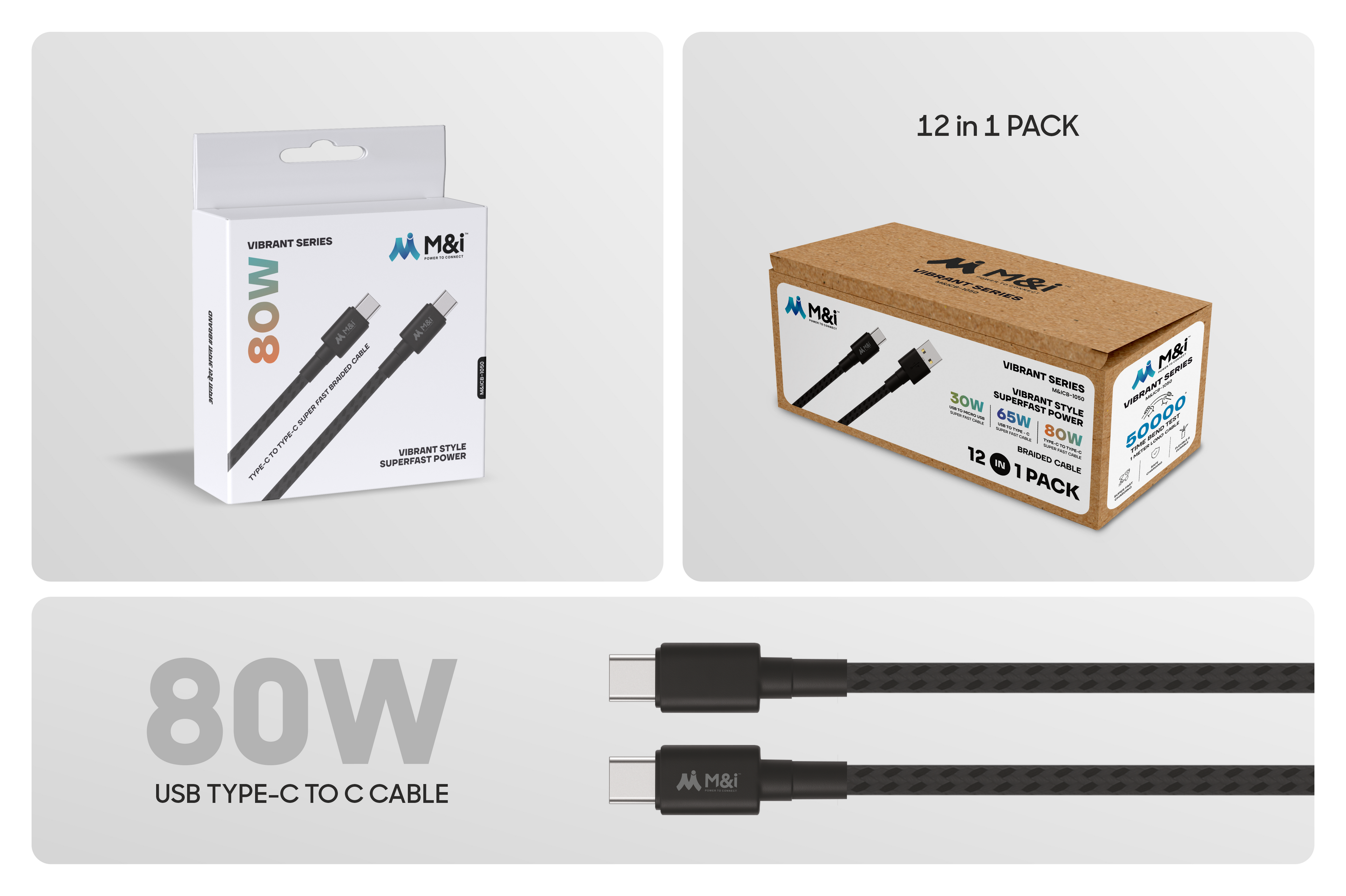 M&I 1050 TC (Vibrant Series) USB Type C To C Cable