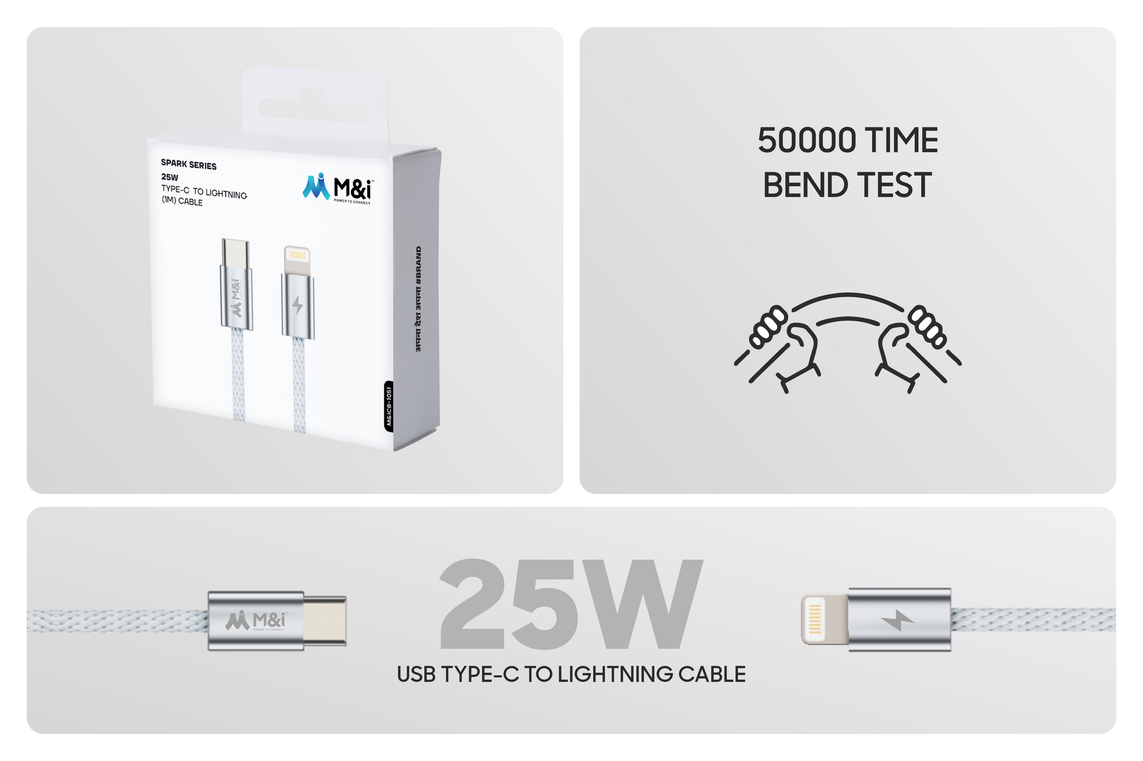 M&I 1051 (Spark Series ) iphone USB Type-C Cable